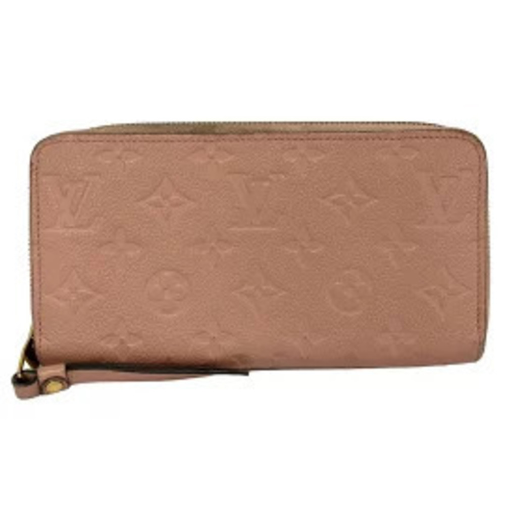 LOUIS VUITTON Zippy Wallet Long Rose Pink Poudre Leather